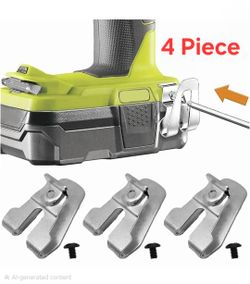 4 Piece Belt Hook with Screw for  Ridgid 18 Volt and Ryobi Tools 