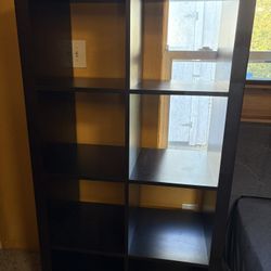 8 Cube Organizer Storage with Open Back Shelves for Home Office (Black)