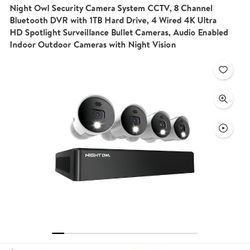 4 Camera Night Owl Home Security Surveillance System 