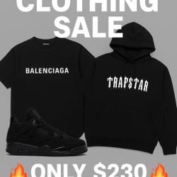 🔥 CHEAP CLOTHING SALE – Balenciaga, Trapstar, Jordan 4 Black Cats 🔥