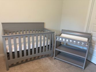 Crib and changing table