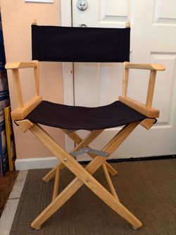 Folding Wood and Canvas Director Chairs