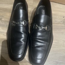 Aston Grey Haywood Black Leather Loafers Men’s Size 11 – Classic Slip-On Dress Shoes
