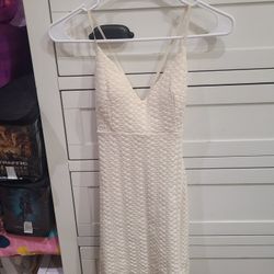 Spaghetti Strapped, White, Mini Dress. 