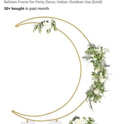 Vincidern 6.9ft Half Moon Arch Stand, Metal Crescent