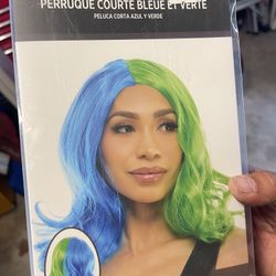 Blue/green Wig