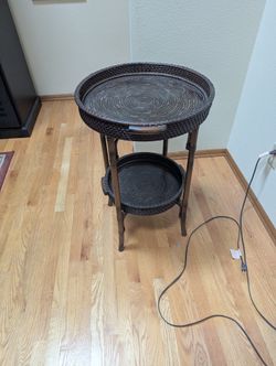Faux Rattan Stand