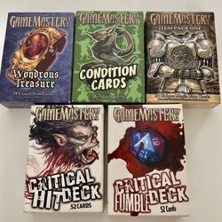 Game Mastery Fantasy Role Play Cards.  All For 60$ Firm.   Sold As A Lot And Not Individually 
