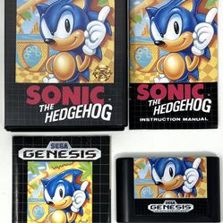 Sega Genesis Sonic The Hedgehog 1 - Retail Release CIB - COMPLETE