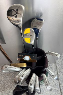 Men’s  RIGHT Handed Power Bilt Grand Slam 12pc Golf Club set, with MAXFLI  Golf Bag