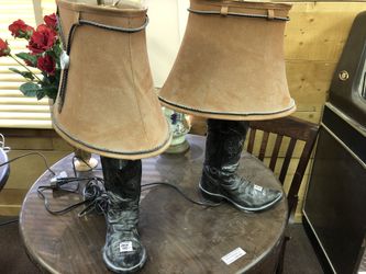 Cowboy boot lamps « pair »