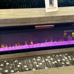 Beautiful TV Stand With Fireplace 