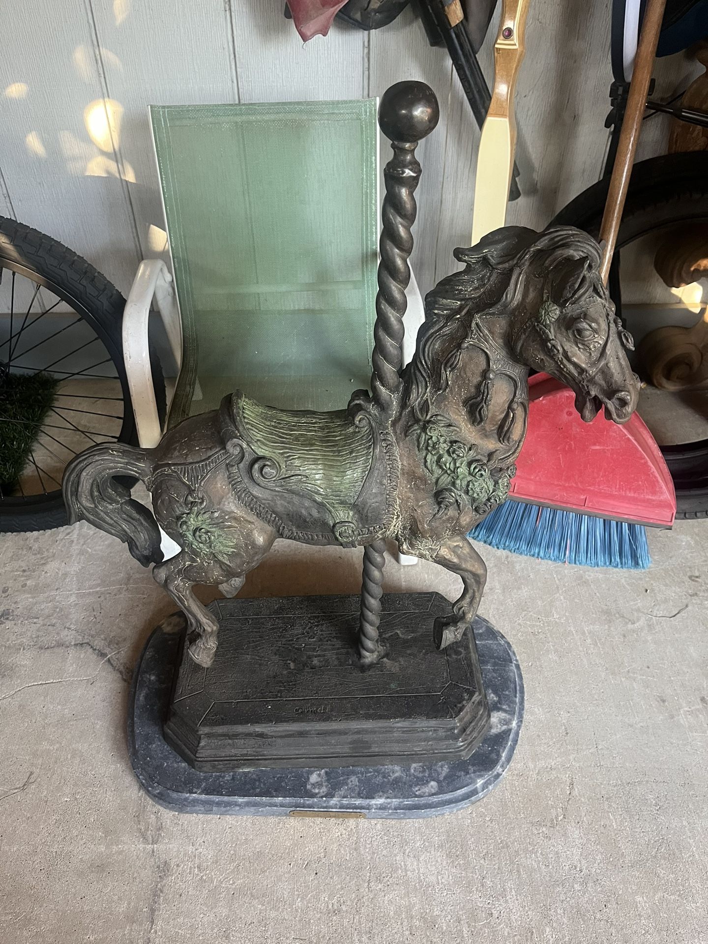 Bronze Carousel Horse
