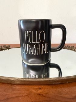 Hello Sunshine Black Ceramic Mug ☕️