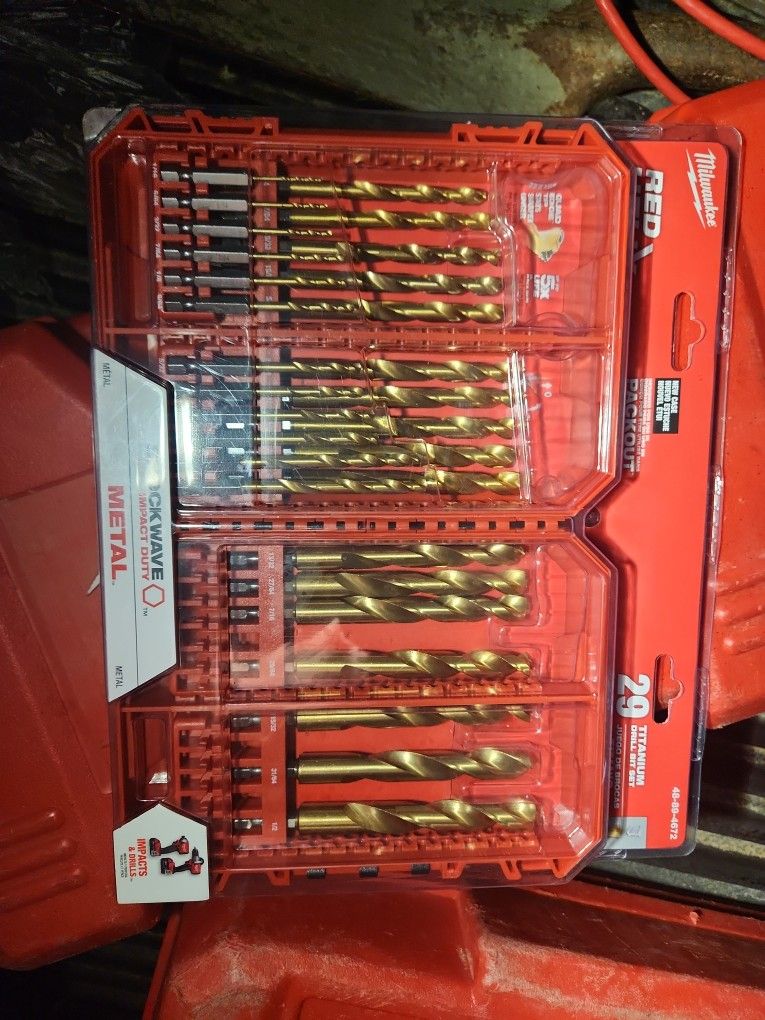 Milwaukee Red Helix Titanium Frill Bit Set 29pc
