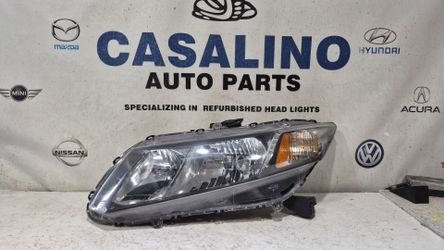 2012-2015 HONDA CIVIC SEDAN HALOGEN HEADLIGHT LEFT SIDE AFTER MARKET