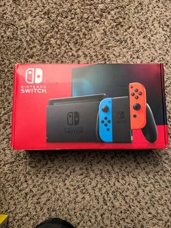 Nintendo Switch with Neon Blue/Neon Red