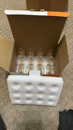LED Candelabra Bulb, E12 Chandelier Light Bulbs, B11 Candle Light Bulbs, 4.5W Dimmable 450LM(60W eq.) Clear Glass 2700K Soft White, 90+CRI (12 Pack)