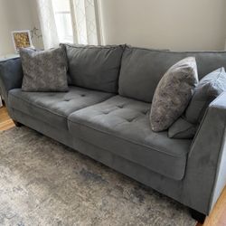 Ashley HomeStores Modern 92” Cobalt Blue Sofa