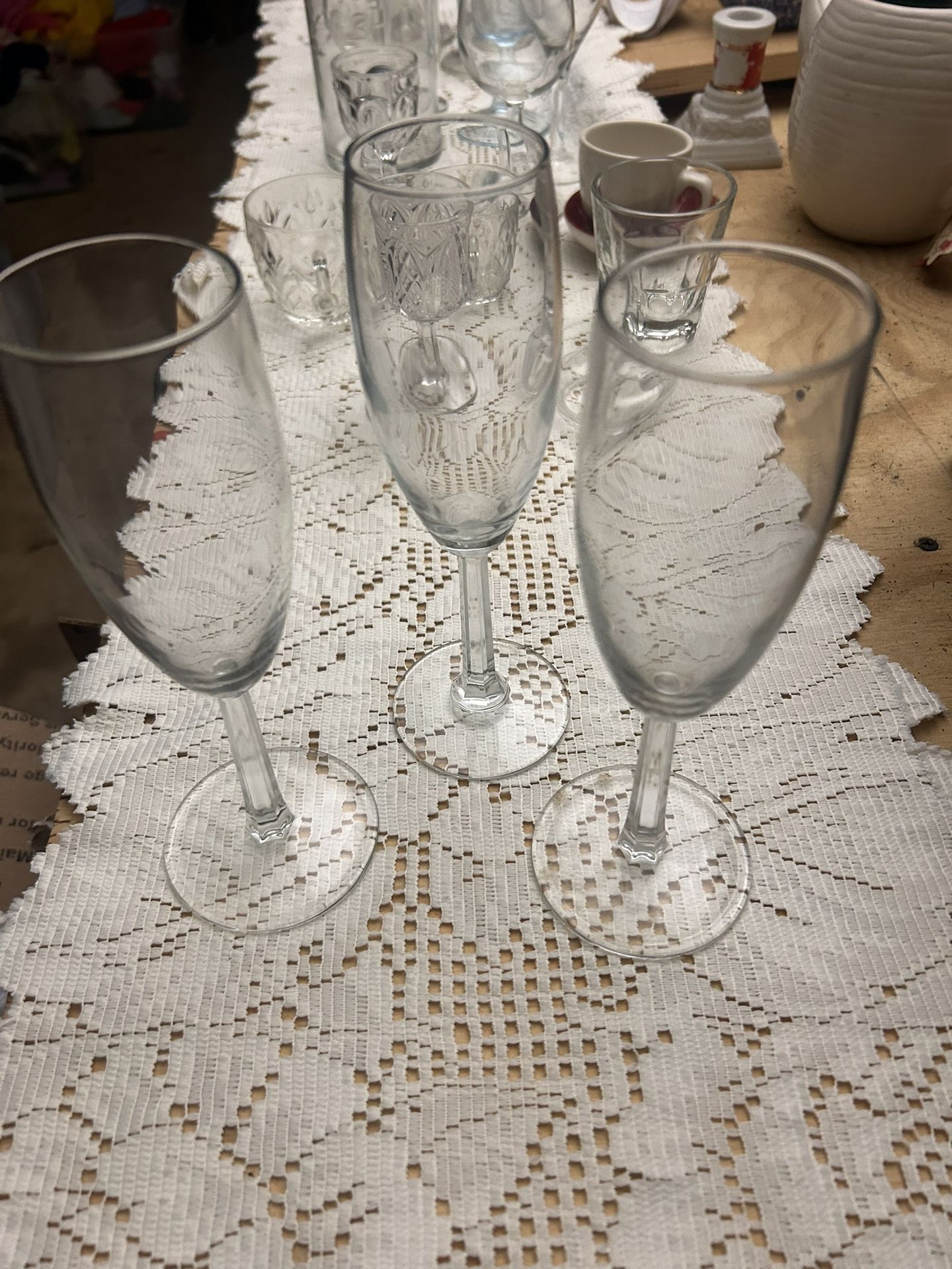 Set Of 3 Champagne Flutes