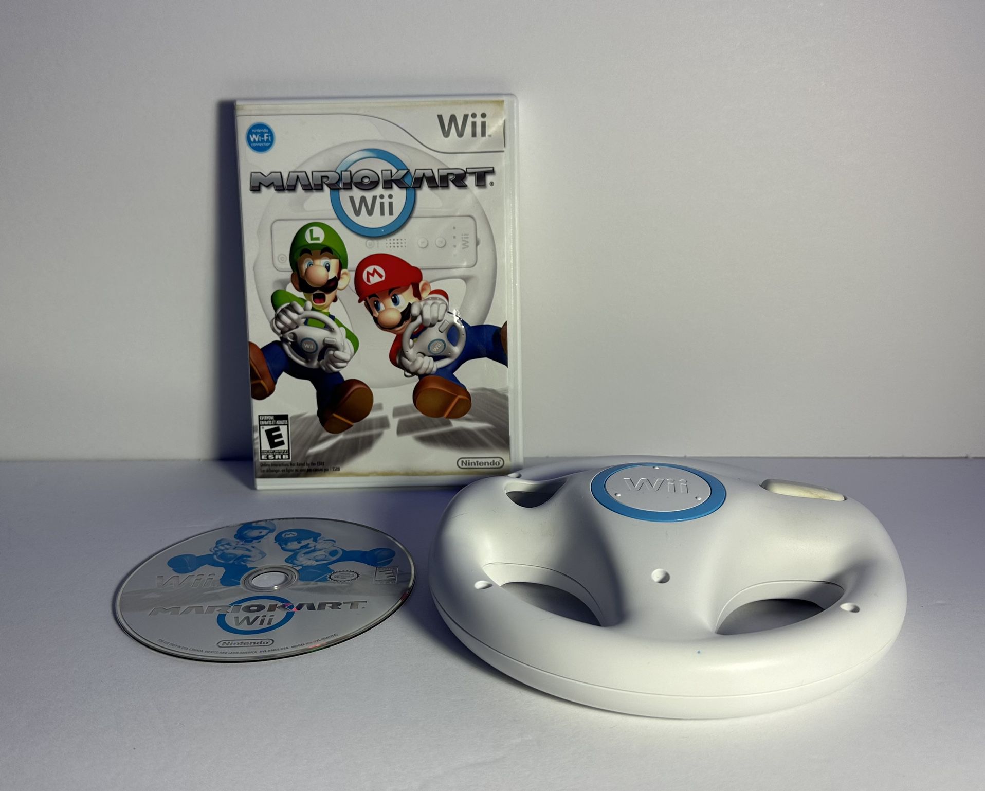 Mario Kart  (Nintendo Wii, 2009) w/ Manual & Wheel **TESTED