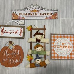 Assorted Valentine's, Cristmas & Fall Decorative Signs