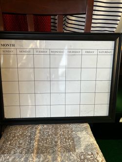 White board calendar