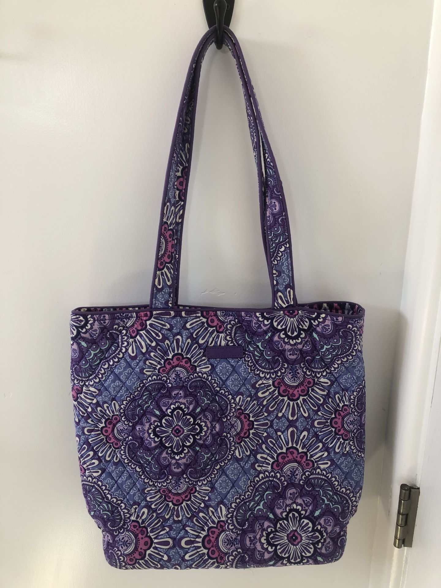 Vera Bradley Lilac Tapestry Pattern Quilted Tote Bag