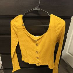 Yellow Off Shoulder Top