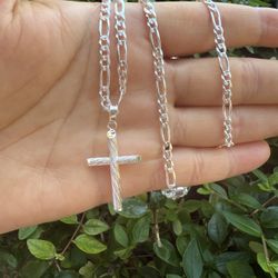 Chain with pendant cross Sterling silver 925