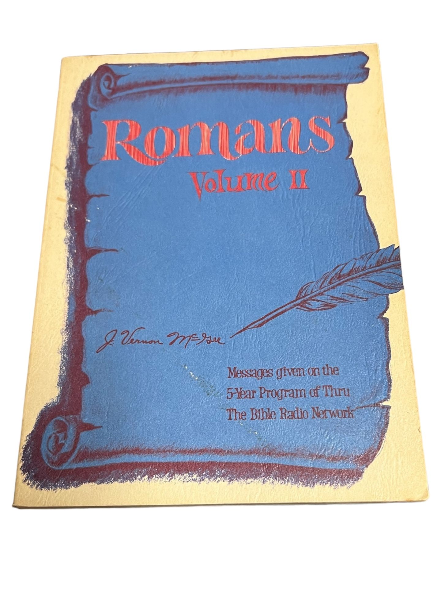 Romans, Volume I - Chapters 1 - 8 By: J. Vernon 2nd Printing 1980 Vintage  Discover the first volume of J. Vernon McGee's insightful commentary on the