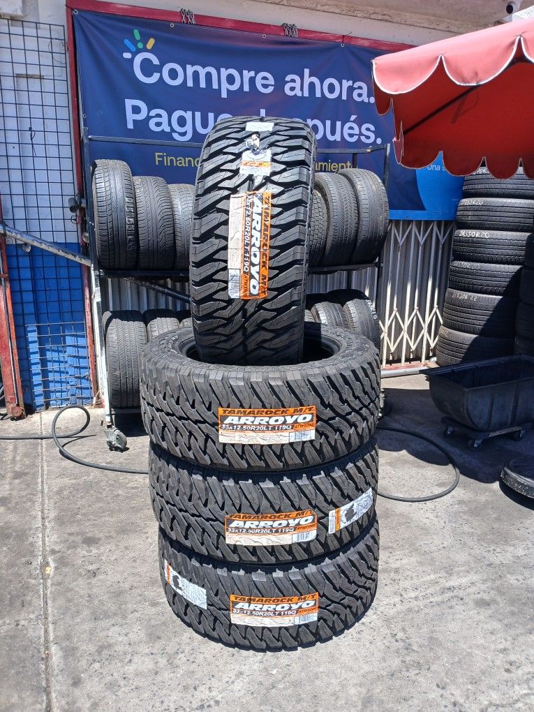Tires New LT 33x12.50R20 MT Arroyo Tamarock $780×4 Install Mount And Balance