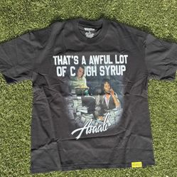 Black ALOCS x ASAALI "That's an Awful Lot of Cough Syrup" graphic tee