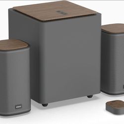 KEiiD 2.1 Bluetooth Computer Speakers with Wireless Subwoofer and Wireless Touchpad for Desktop Laptop Pc Stereo Gaming Speakers, 4 EQ Modes, Aestheti