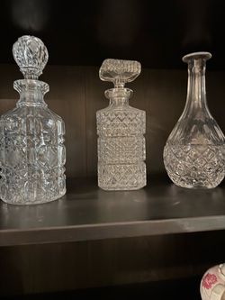 Real crystal alcohol containers