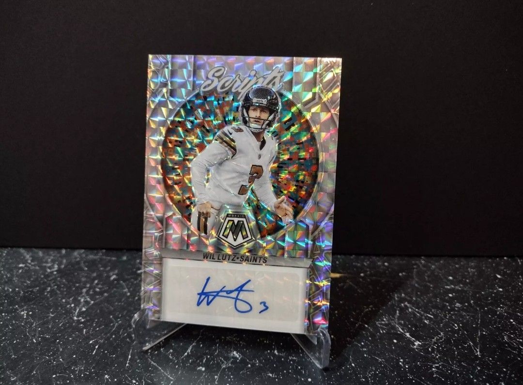 2023 Panini Mosaic Will Lutz Silver Prizm Autograph