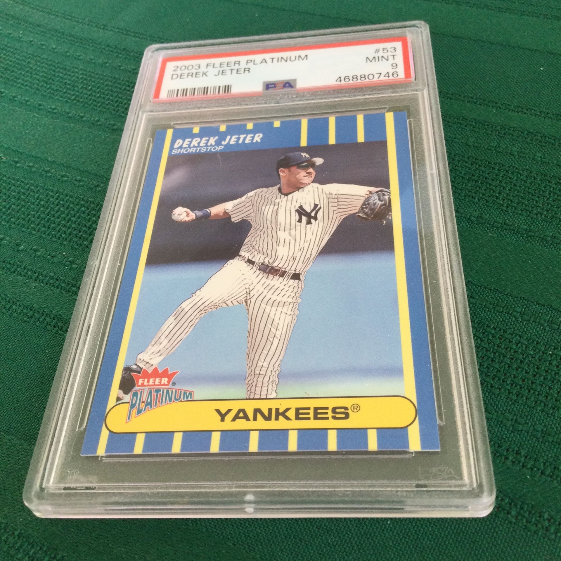 THE CAPTAIN. 2003 FLEER PLATINUM. DEREK JETER