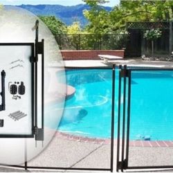 Pool Fence DIY By Life Saver Self- Closing Gate Kit Black