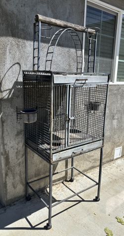 Metal Bird Cage With Perch