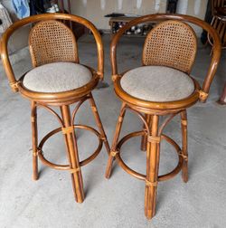 Bar Stools, rattan