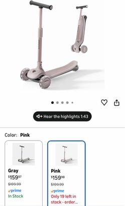 Gold Pink Scooter