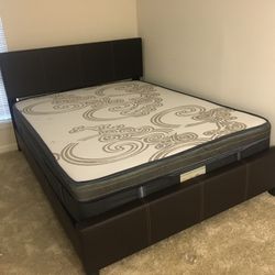 Queen Mattress Come With Bed 🛌 Frame And Free Box Spring  - Free Delivery 🚚 Today  To Reasonable Distance 