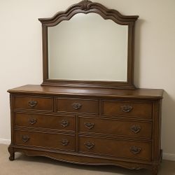 Wooden Dresser with Mirror