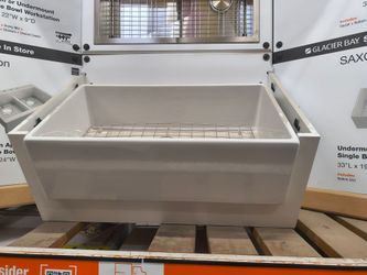 White fireclay 34inch sink