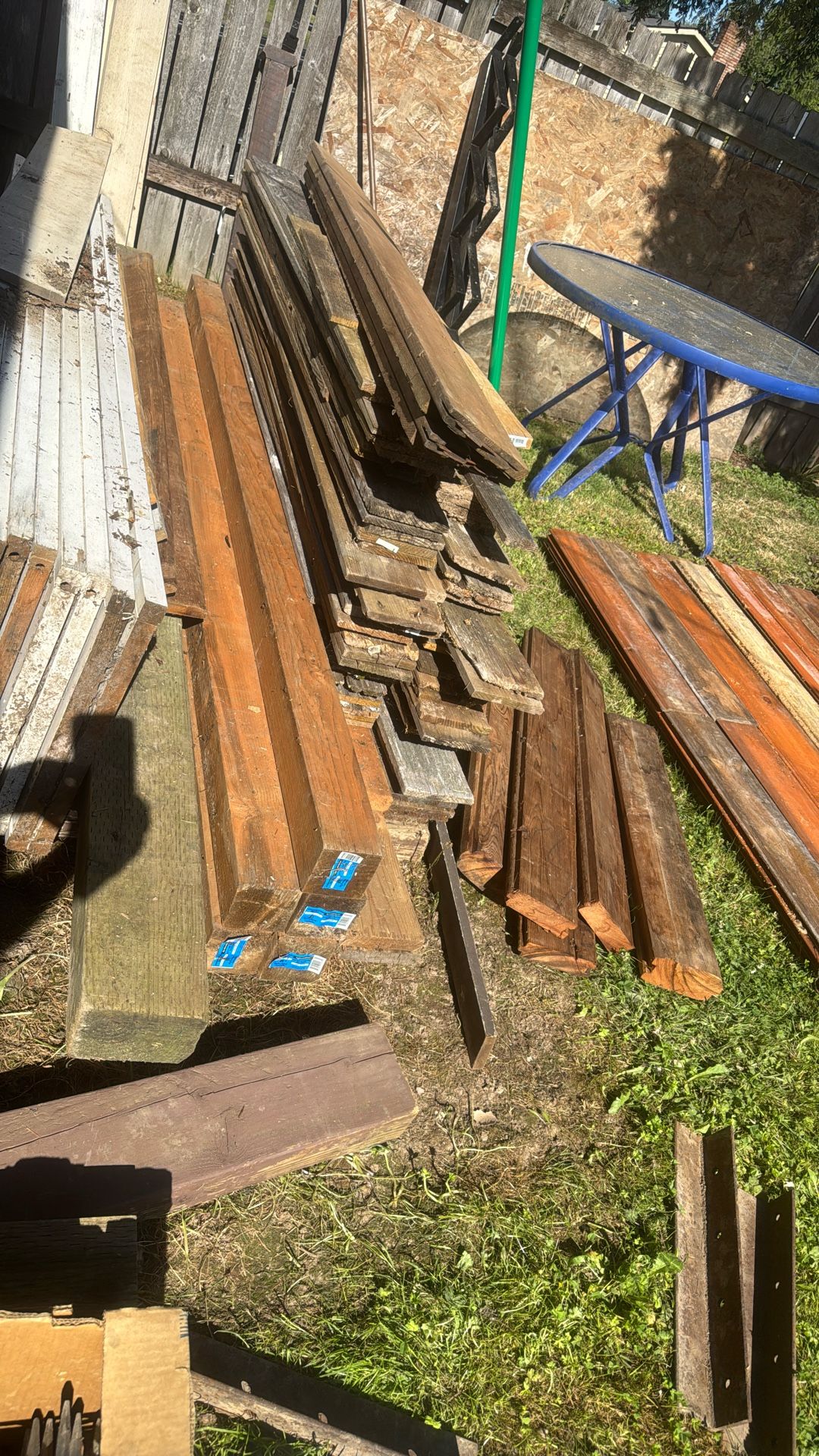 4” X 4”X 8’ pressure treated posts