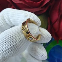 Love Ring Stainless Steel 18K Gold Plated For Men And Women 