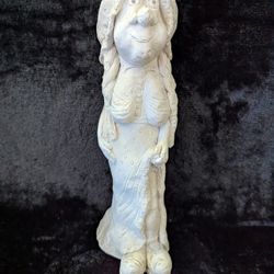 Statue Figurine Of Elderly Lady Showing Her Leg