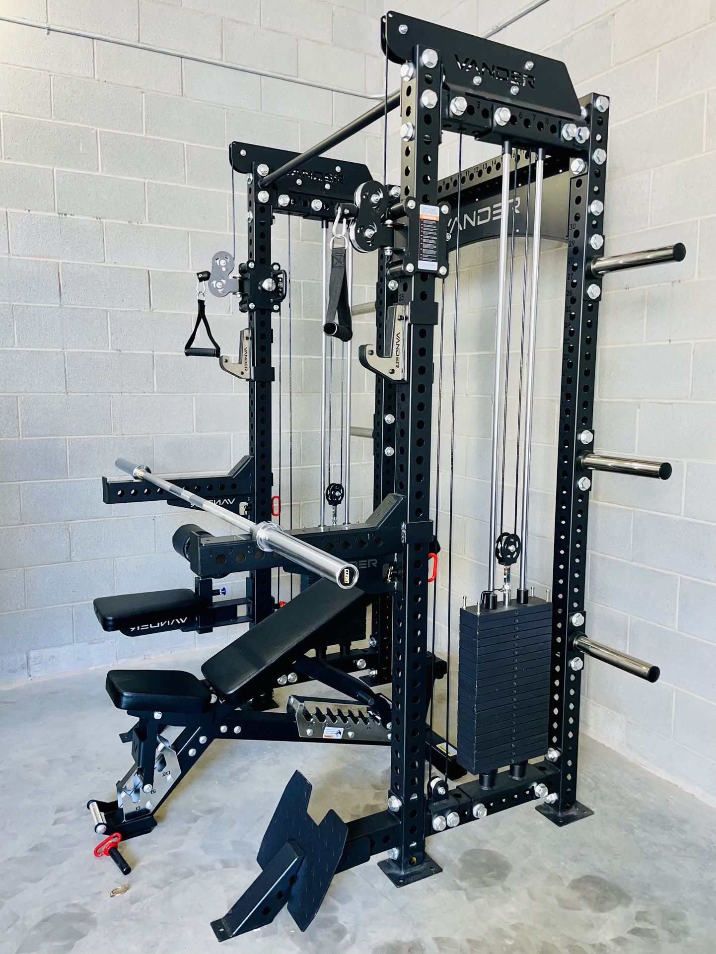 Brand New - VANDER F16 - 400lbs Stack Total + 290lbs Olympic Weight Set + Commercial Bench - Functional Trainer - Free Delivery & Assembly