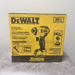 DEWALT XTREME 12V Brushless Impact Driver Kit (2 Batteries, Charger, Bag)