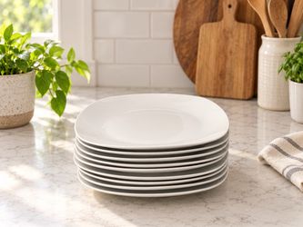 White Dinner Plate Set